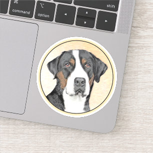 Greater Swiss Mountain Dog Gemälde - Original Kuns Aufkleber