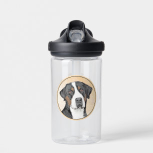 Greater Swiss Mountain Dog Gemälde - Original Kuns Trinkflasche
