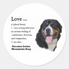 Greater Swiss Mountain Dog Geschenke Runder Aufkleber