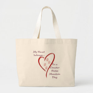 Greater Swiss Mountain Dog Heart Belongs Jumbo Stoffbeutel