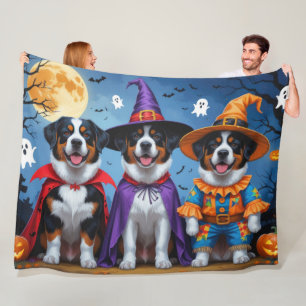 Greater Swiss Mountain Dog Pumpkin Halloween Funny Fleecedecke