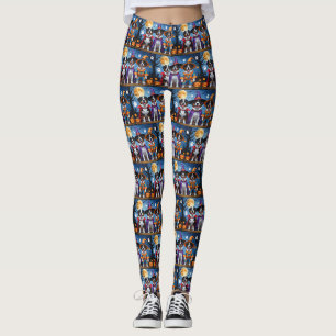 Greater Swiss Mountain Dog Pumpkin Halloween Funny Leggings
