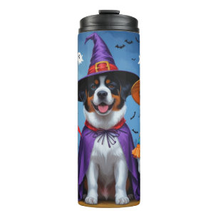 Greater Swiss Mountain Dog Pumpkin Halloween Funny Thermosbecher