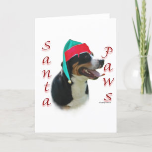 Greater Swiss Mountain Dog Santa Paws Feiertagskarte