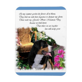 Greater Swiss Mountain Dog Summer Garden Magnet