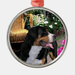 Greater Swiss Mountain Dog Summer Garden Ornament Aus Metall