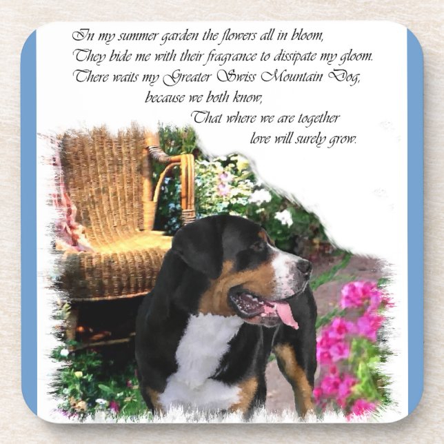Greater Swiss Mountain Dog Summer Garden Untersetzer (Vorderseite)