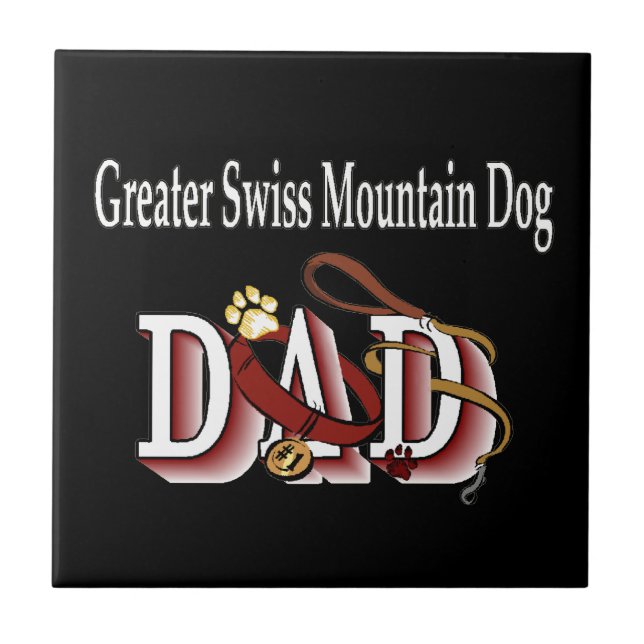 Greater Swiss Mountain Dog Vater Fliese (Vorderseite)