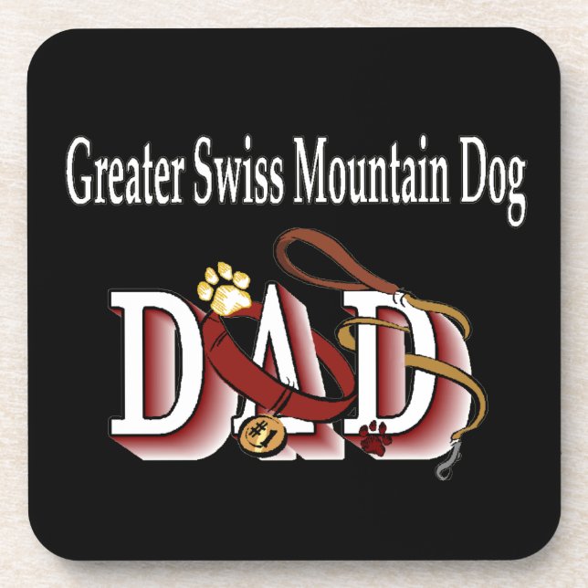 Greater Swiss Mountain Dog Vater Getränkeuntersetzer (Vorderseite)