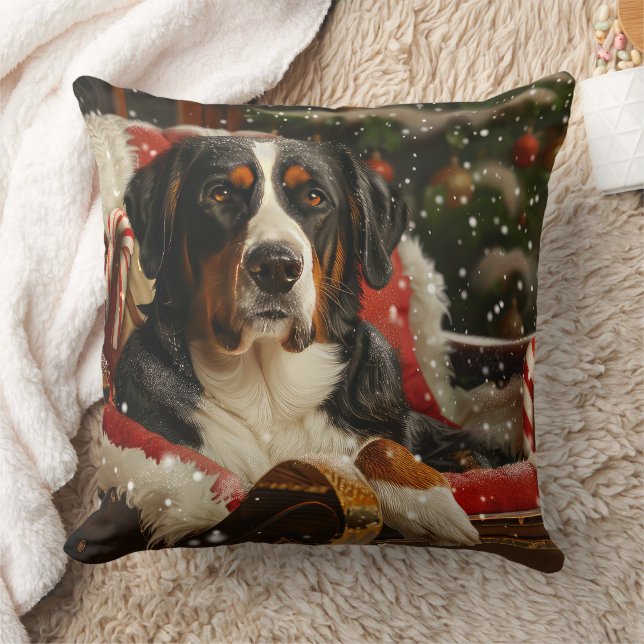 Greater Swiss Mountain Dog Weihnachten Kissen (Decke)