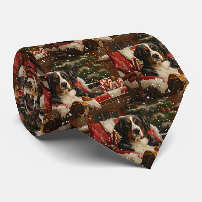 Greater Swiss Mountain Dog Weihnachten Krawatte (Gerollt)