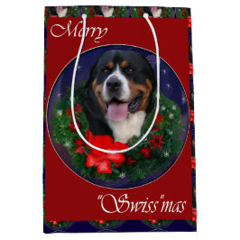 Greater Swiss Mountain Dog Weihnachten Mittlere Geschenktüte