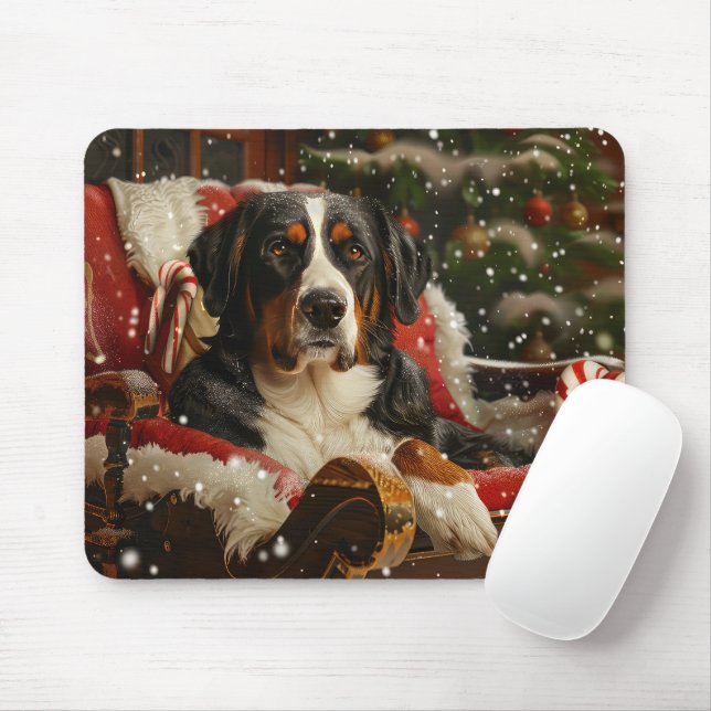 Greater Swiss Mountain Dog Weihnachten Mousepad (Mit Mouse)