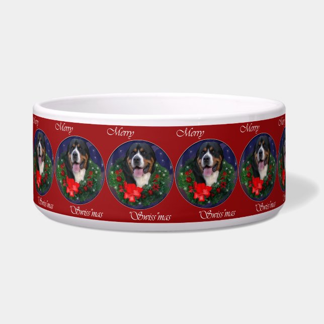 Greater Swiss Mountain Dog Weihnachten Napf (Vorderseite)