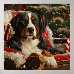 Greater Swiss Mountain Dog Weihnachten Poster