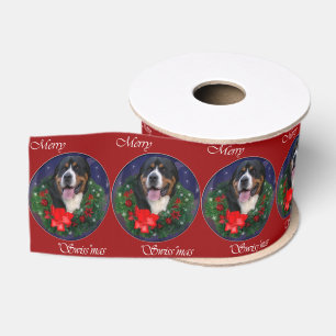 Greater Swiss Mountain Dog Weihnachten Ripsband