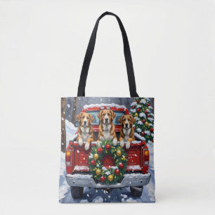 Greater Swiss Mountain Dog Weihnachten Roter LKW