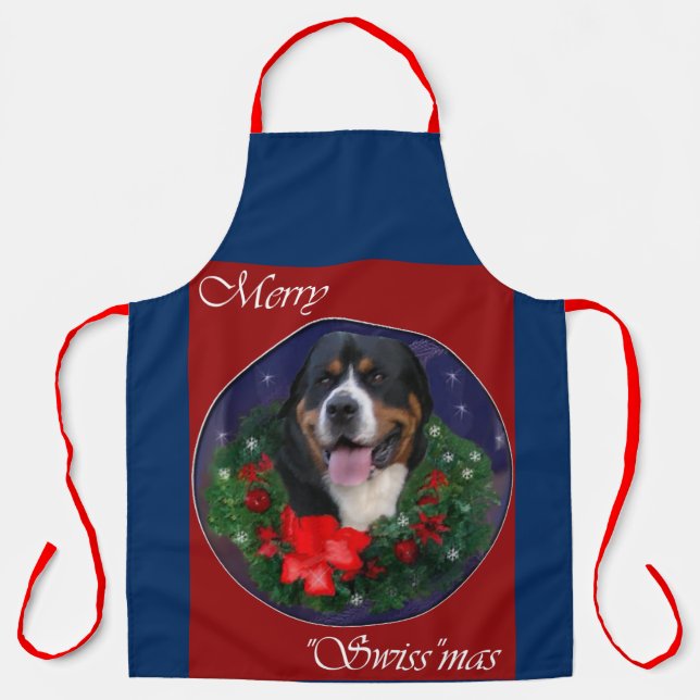 Greater Swiss Mountain Dog Weihnachten Schürze (Vorderseite)