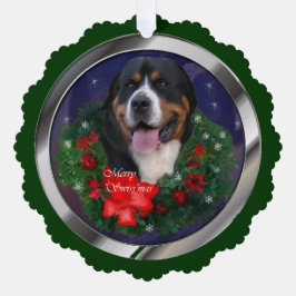 Greater Swiss Mountain Dog Weihnachtsgeschenke Ornament Karte