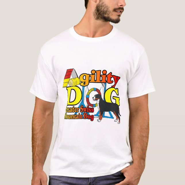 Greater Swiss Mountain Hund Agility T-Shirt (Vorderseite)