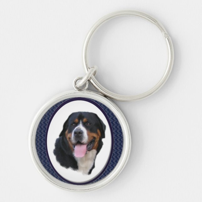 Greater Swiss Mountain Hund Art Schlüsselanhänger (Vorne)