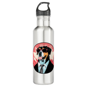 Greater Swiss Mountain Hund Businessman Edelstahlflasche