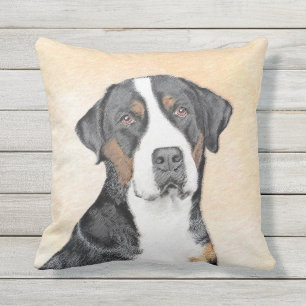 Greater Swiss Mountain Hund Gemälde - Original Kun Kissen