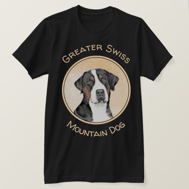 Greater Swiss Mountain Hund Gemälde - Original Kun T-Shirt (Design vorne)