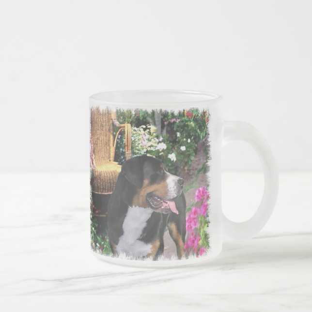 Greater Swiss Mountain Hund Kunstgiesserei Mattglastasse (Rechts)