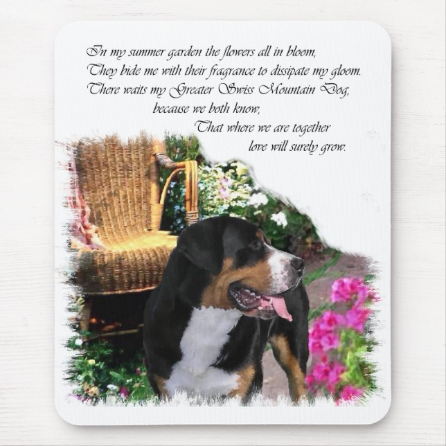 Greater Swiss Mountain Hund Kunstgiesserei Mousepad (Vorne)