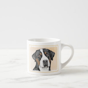 Greater Swiss Mountain Hunde Malerei - Originelle  Espressotasse