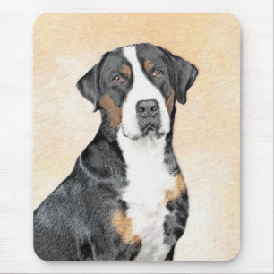 Greater Swiss Mountain Hunde Malerei - Originelle Mousepad