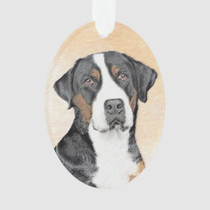 Greater Swiss Mountain Hunde Malerei - Originelle Ornament