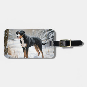 Greater Swiss Mountain Let It Snow Weihnachten Gepäckanhänger