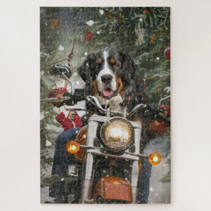 Greater Swiss Mountain Riding Motorrad Weihnachten Puzzle