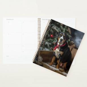 Greater Swiss Mountain Snowy Sleigh Weihnachten Planer