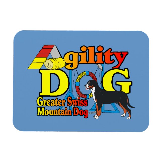 Greater Swiss Mtn Dog Agility Magnet (Horizontal)
