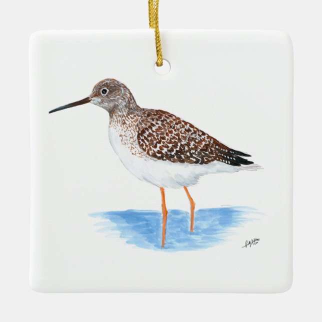 Greater Yellowlegs Keramikornament (Vorderseite)
