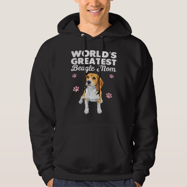 Greatest Beagle Mom Ever Beagle Dog Hoodie (Vorderseite)