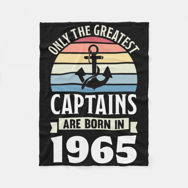 Greatest Captains Born In 1965 60th Birthday Boati Fleecedecke (Vorderseite)