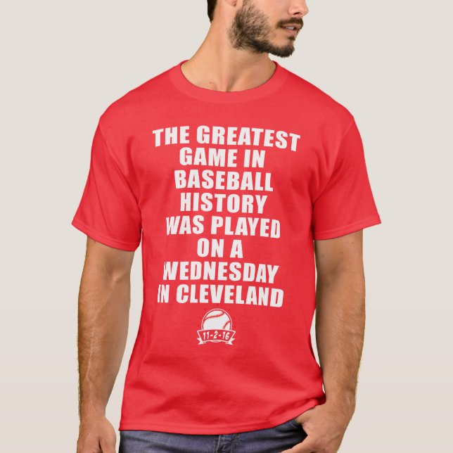 Greatest Game In Baseball Was On A Wednesday In bo T-Shirt (Vorderseite)