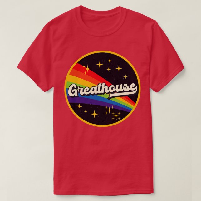 Greathouse Rainbow in Space Vintag Style T-Shirt (Design vorne)
