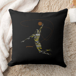 Greatness Basketball Typography Kissen
