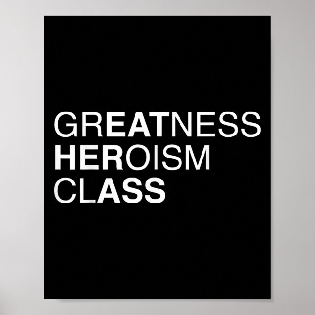 Greatness Heroism Cl Eat Her As$ Funny Pun Sarcasm Poster (Vorne)