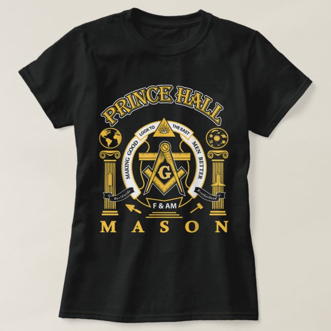 Greats Mason Masonic Prince Hall Masons Präsidente T-Shirt (Design vorne)