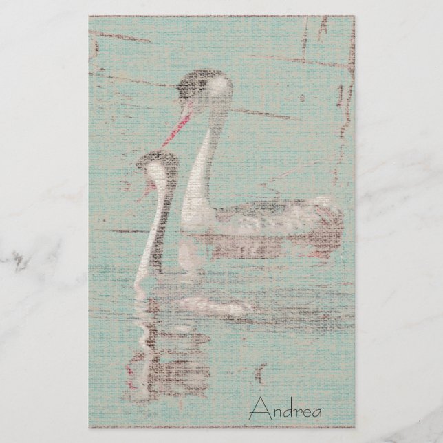 Grebes Linen Stationierung Briefpapier (Vorderseite)