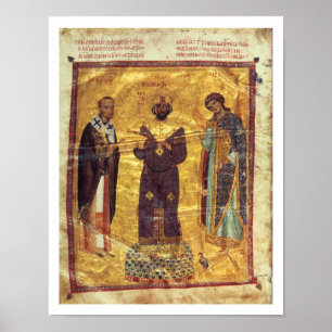 Grec Coisl 79 f.2v Kaiser Nicephorus III Botaniat Poster