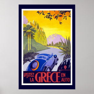 Grece Vintage Travel Poster