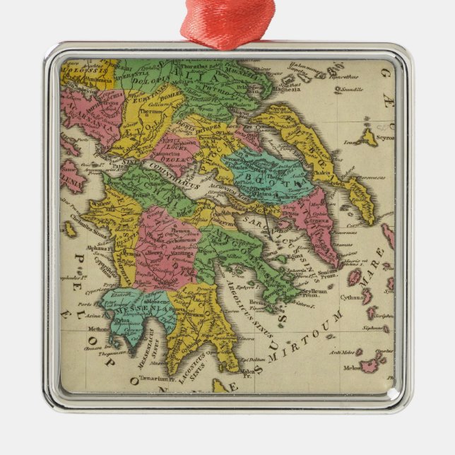 Grecia Antiqua Silbernes Ornament (Vorne)