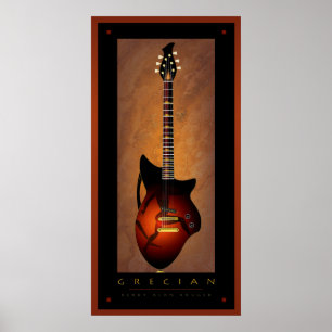 Grecian Art Gitarre Poster KAKruger